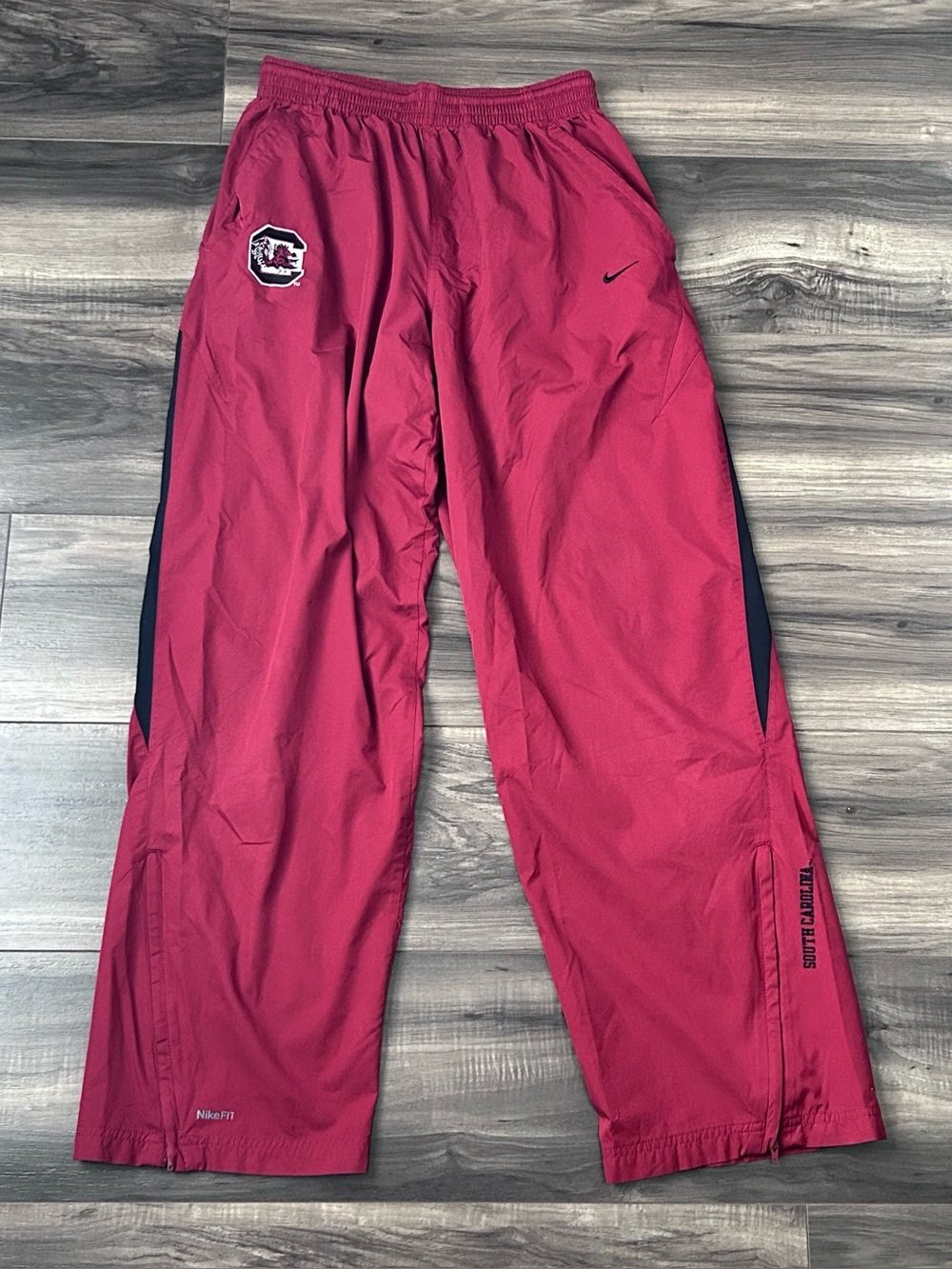 Vintage Nike Team South Carolina Gamecocks Mens M Windbreaker Ankle Zip Pants